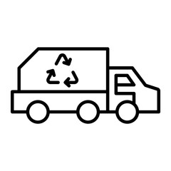 Recycling Truck icon. outline icon