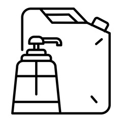 Refillable icon. outline icon