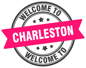 Welcome to Charleston stamp. Charleston round sign