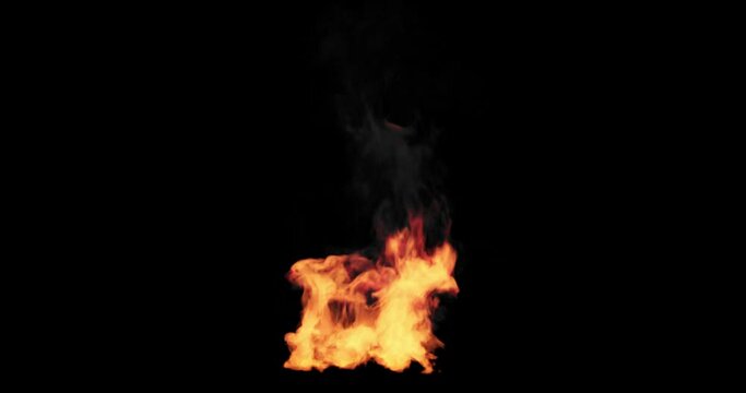 150 Frames looping small fire black background