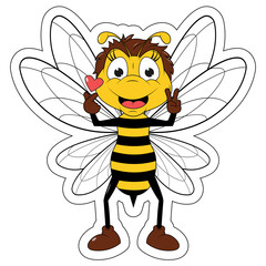Cute Bee Cartoon