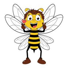Cute Bee Cartoon