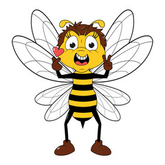 Cute Bee Cartoon
