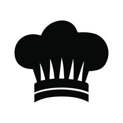 Chef logo cap silhouette vector art