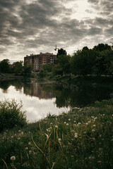 Obraz premium Summer View of the Lake