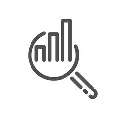 Analysis related icon outline and linear vector.
