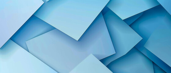 Obraz premium Soft blue overlapping envelopes create an abstract and serene visual, reflecting simplicity and calmness in design.