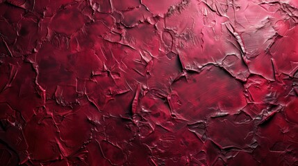 Obraz premium A close-up shot of a textured wall painted in a deep red color