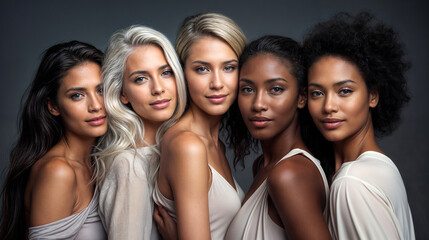 Obraz premium group of pretty women posing