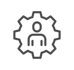 Environmental social governance related icon outline and linear vector.
