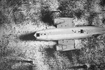 old plane on the ground