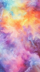 Gradient blurred abstract background. Colourful watercolor illustration. Textured wave pattern for backgrounds.