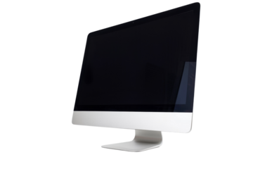 Sleek and modern desktop computer monitor with a large screen and minimalist design, perfect for professional and home use.