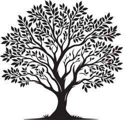 Obraz premium Tree Branch silhouette vector illustration