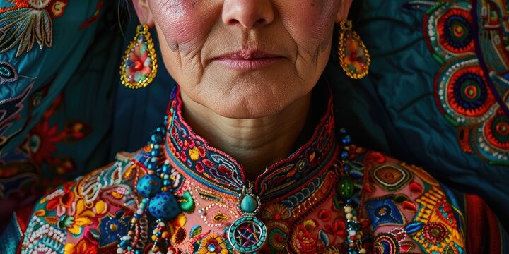Traditional Mongolian Attire Portrait