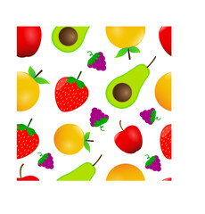 Colorful Fruit seamless pattern