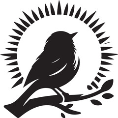 Bird silhouette vector illustration