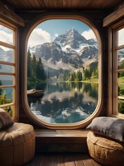 Fototapeta premium Cozy Cabin Room Inspiration Photography Art