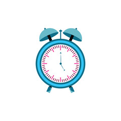 Alarm clock icon. Flat color design. alarm clock illustration for children's design purposes and other purposes. Design digital illustration elements for household supplies