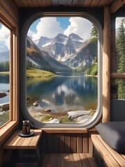 Fototapeta premium Cozy Cabin Room Inspiration Photography Art