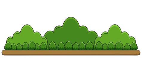 Obraz premium Pruned hedges, Realistic 3D render. Generative AI. 