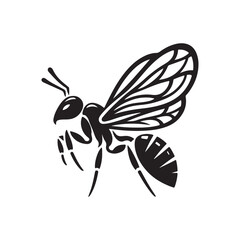 vector silhouette black ant on a white background