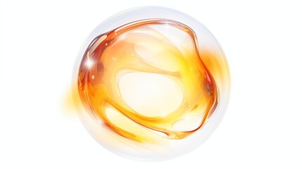 Abstract Colorful Artwork with Yellow and Orange Fluid Swirls