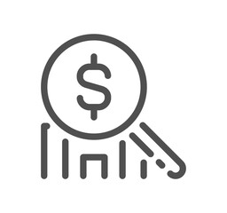 Currency related icon outline and linear vector.
