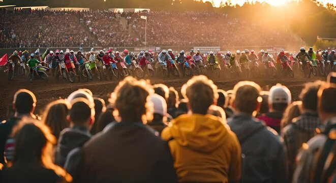 Motocross show or competition.