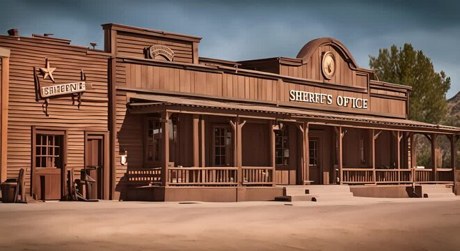 Buildings of a wild west town.
