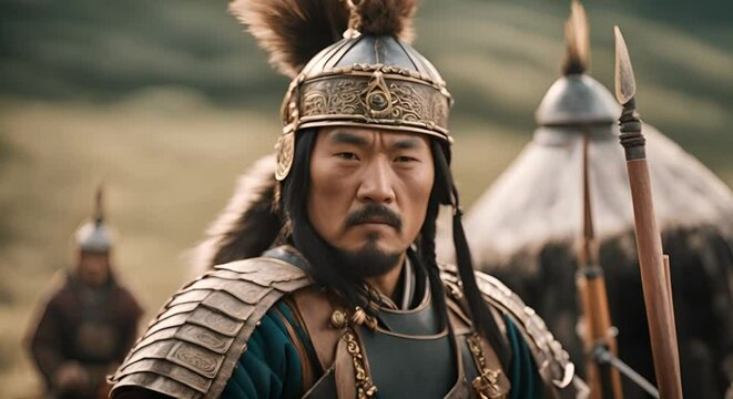 Mongolian fighter or knight in Mongolia.
