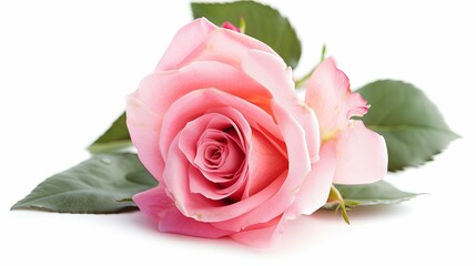 Fototapeta premium beautiful pink rose blossom, isolated