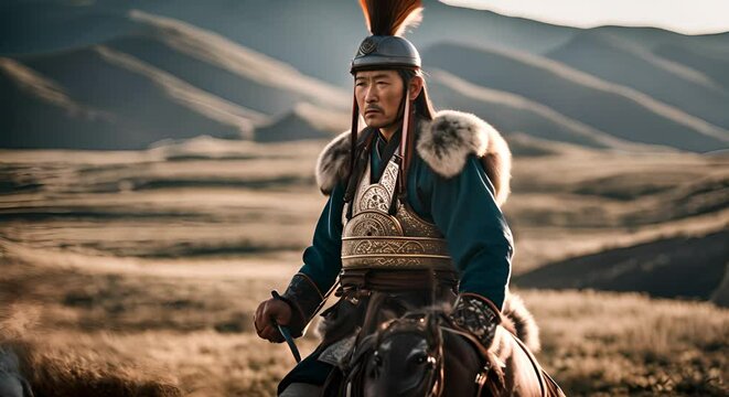 Mongolian fighter or knight in Mongolia.