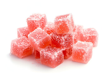  Stack of Red Sugar-Coated Gummies