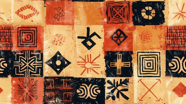 mud cloth textile patern