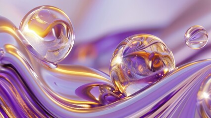 Liquid Bubbles Closeup Background