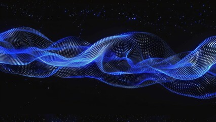 Blue Abstract Technology Theme Concept Background