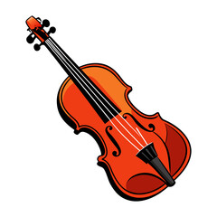 Fototapeta premium violin, violin and bow, violin isolated on white, 