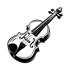 Obraz premium violin isolated on white background 