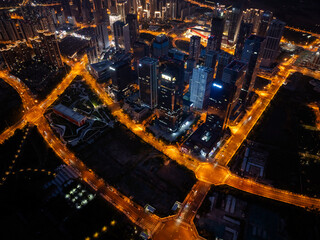 Obraz premium Aerial view of landscape in Chengdu city, China