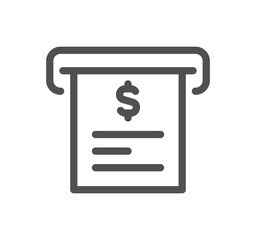 Invoice related icon outlne and linear vector.
