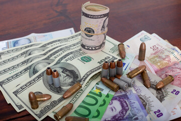 criminal money and bullets, money laundering in various currency and violence, gangs