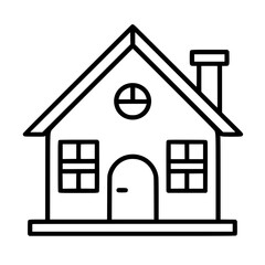 home outline, line art house, line art print, HOUSE clipart, cute house svg, lake house svg, Line Art, house, home, icon, building, estate, symbol, construction, architecture, vector, real, roof, wind