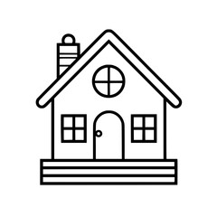 home outline, line art house, line art print, HOUSE clipart, cute house svg, lake house svg, Line Art, house, home, icon, building, estate, symbol, construction, architecture, vector, real, roof, wind
