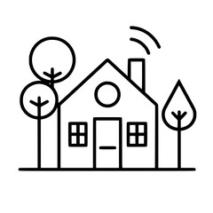 home outline, line art house, line art print, HOUSE clipart, cute house svg, lake house svg, Line Art, house, home, icon, building, estate, symbol, construction, architecture, vector, real, roof, wind