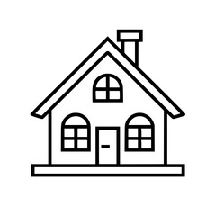 home outline, line art house, line art print, HOUSE clipart, cute house svg, lake house svg, Line Art, house, home, icon, building, estate, symbol, construction, architecture, vector, real, roof, wind