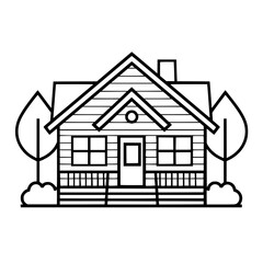 home outline, line art house, line art print, HOUSE clipart, cute house svg, lake house svg, Line Art, house, home, icon, building, estate, symbol, construction, architecture, vector, real, roof, wind