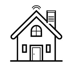 home outline, line art house, line art print, HOUSE clipart, cute house svg, lake house svg, Line Art, house, home, icon, building, estate, symbol, construction, architecture, vector, real, roof, wind