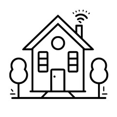 home outline, line art house, line art print, HOUSE clipart, cute house svg, lake house svg, Line Art, house, home, icon, building, estate, symbol, construction, architecture, vector, real, roof, wind