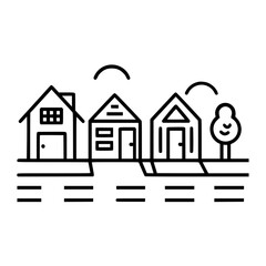 home outline, line art house, line art print, HOUSE clipart, cute house svg, lake house svg, Line Art, house, home, icon, building, estate, symbol, construction, architecture, vector, real, roof, wind